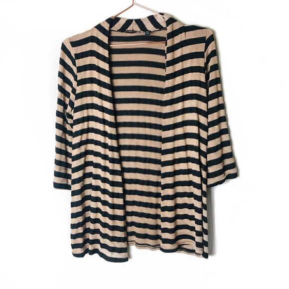 EUC Notations Striped Cardigan Sweater - Picture 1 of 6
